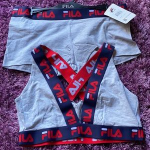 Fila sports bra and boy-short set